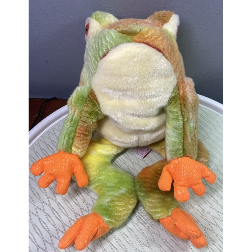 TY 2001 Beanie Babies Buddies 12" Prince‎ Frog Plush Green/Orange EUC